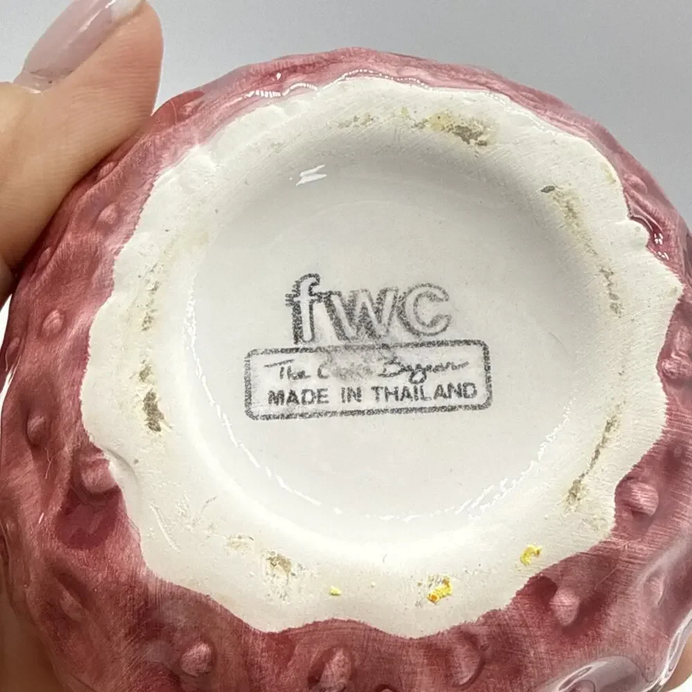 Vintage Strawberry Covered Dish Bowl Fwc The Cooks Bazaar Jelly Server Rare READ